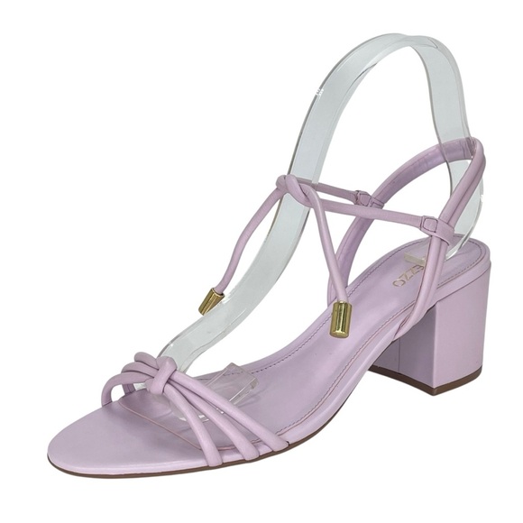 Arezzo Camila Soft Purple Leather Womens Mid Block Sandal Size 9.5M - Picture 2 of 12